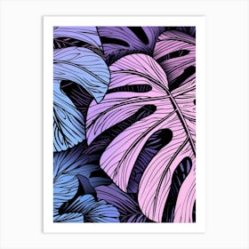 Monstera Leaves 12 Art Print