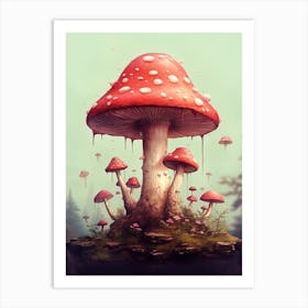 Surreal Mushroom Art Print
