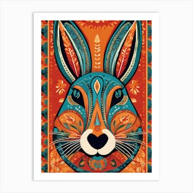 Hare folk Art, 1473 Art Print