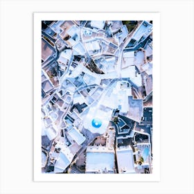 Santorini, Greece. Aerial view #1 Art Print