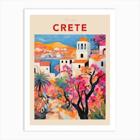 Crete Greece 3 Fauvist Travel Poster Art Print