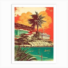 Cebu Philippines Vintage Sketch Tropical Destination Art Print
