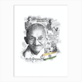 Mahatma Gandhi Art Print