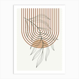 Boho Art Prints Scandi Art Sage Orange Abstract Art A Art Print