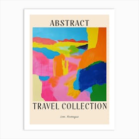 Abstract Travel Collection Poster Leon Nicaragua Art Print