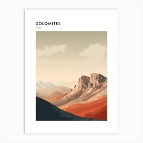 Dolomites Italy 1 Hiking Trail Landscape Poster Art Print