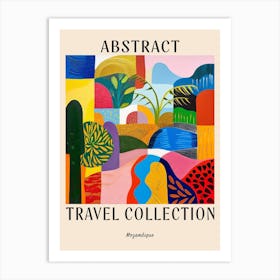 Abstract Travel Collection Poster Mozambique 1 Art Print