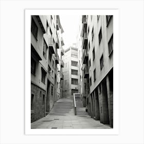 Girona, Spain, Black And White Photography 3 Art Print