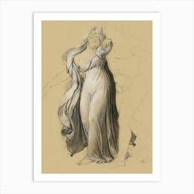 Drapery Study For Castor And Pollux Freeing Helen (1817) By Joseph Ferdinand Lancrenon Art Print