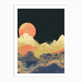 Minimalism Asia Landscape Art Print