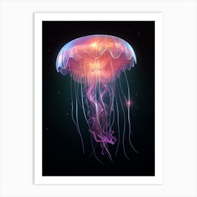 Comb Jellyfish Swimming 8 Art Print