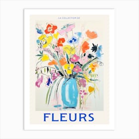 French Flower Poster Sweet Pea Art Print