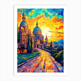 Dolmabahe Palace Pixel Art 1 Art Print