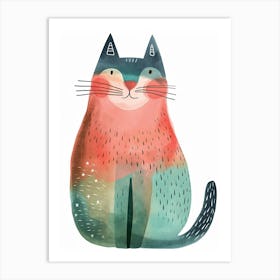 Tiffany Cat Clipart Illustration 2 Art Print