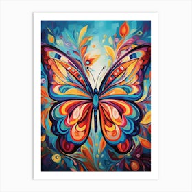 Butterfly 01 - Abstract Vibrant Colorful Modern Style Art Print