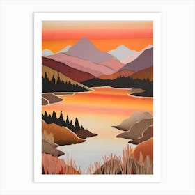 Sunset In The Mountains 96 Art Print