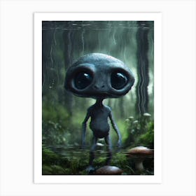 Alien In The Forest 1 Art Print