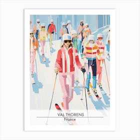 Val Thorens   France, Ski Resort Poster Illustration 0 Art Print