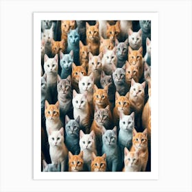 Bunch Of Cats Art Print