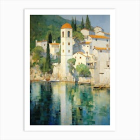 Serene Mediterranean Retreat Art Print