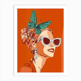 Woman In Sunglasses 1 Art Print