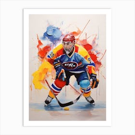 Hockey Player Art Print