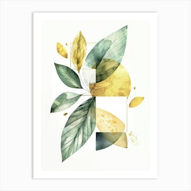 Abstract Leaves Canvas Print 2 Art Print