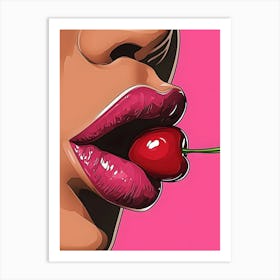 Cherry Lips 1 Art Print