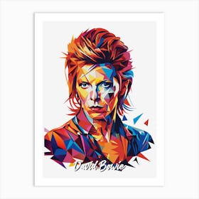 David Bowie 01 Portrait Music WPAP Pop Art Art Print