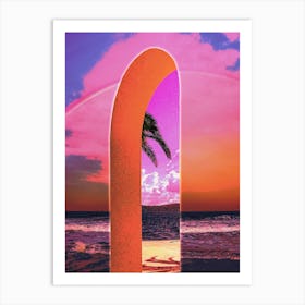 Portal Beach Ocean Scene Art Print