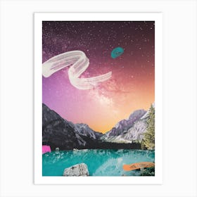 Cosmic Lake Art Print