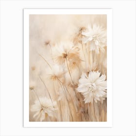 Boho Dried Flowers Asters 9 Art Print