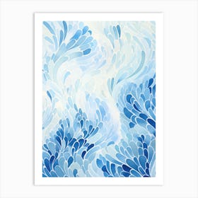 Blue Watercolor Painting Art Print