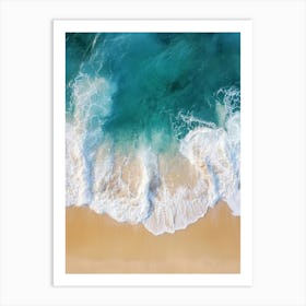 Aerial View Of Ocean Waves 1 Art Print