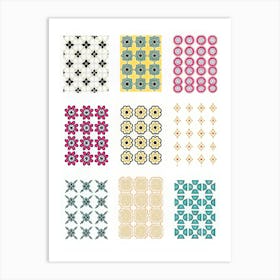 Collection Of Patterns Art Print