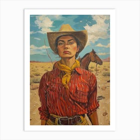 Cowgirl 2 Fy V Art Print