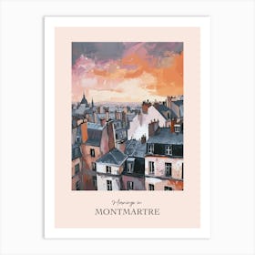 Mornings In Montmartre Rooftops Morning Skyline 3 Art Print