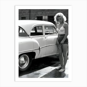 50's Era Community Car Wash Reimagined - Hall-O-Gram Creations 2 Art Print