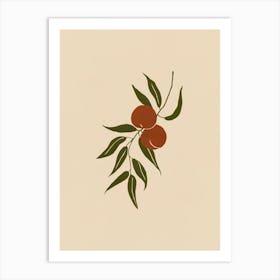 Peach illustration No 124 Art Print