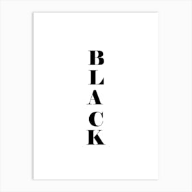 Black print art Art Print