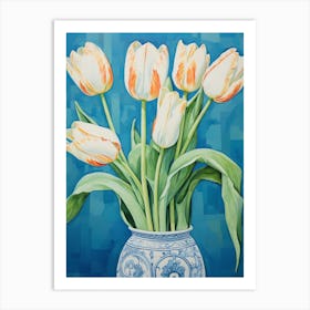 Flowers In A Vase Still Life Painting Tulips 3 Art Print