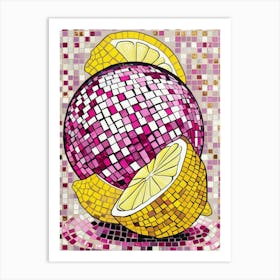 Mosaic Lemons Art Print