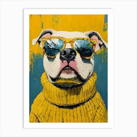 Too Cool Pitbull 1 Art Print