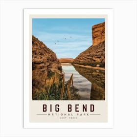 Big Bend Minimalist Travel Poster Art Print