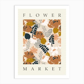 Neutral Flower Market Print 3 Art Print