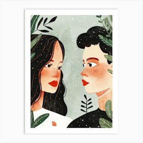 Illustration Of A Couple 6 Art Print