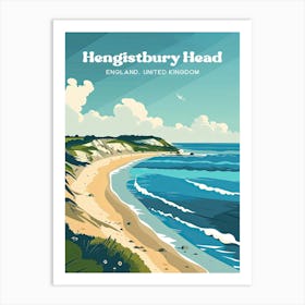 Hengistbury Head Dorset England Travel Art Poster