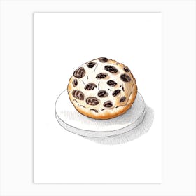 Eccles Cake Bakery Product Quentin Blake Illustration Art Print