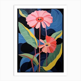 Gerbera Daisy 1 Hilma Af Klint Inspired Flower Illustration Art Print