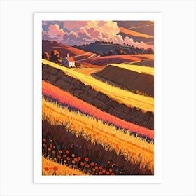 Sunset In The Countryside 15 Art Print